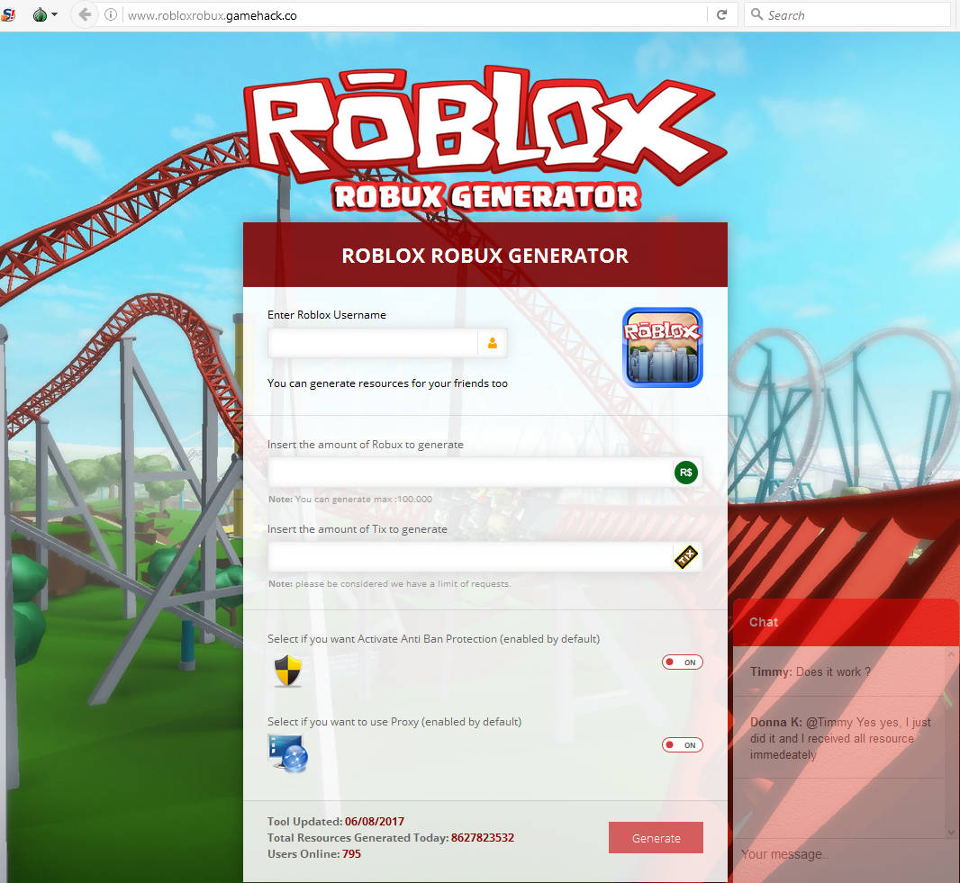 i tried ROBLOX FREE ROBUX GENERATORS 