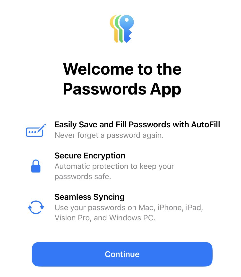 Passwords App